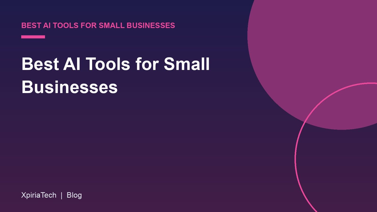 Cover graphic for the article: Best AI Tools for Small Businesses