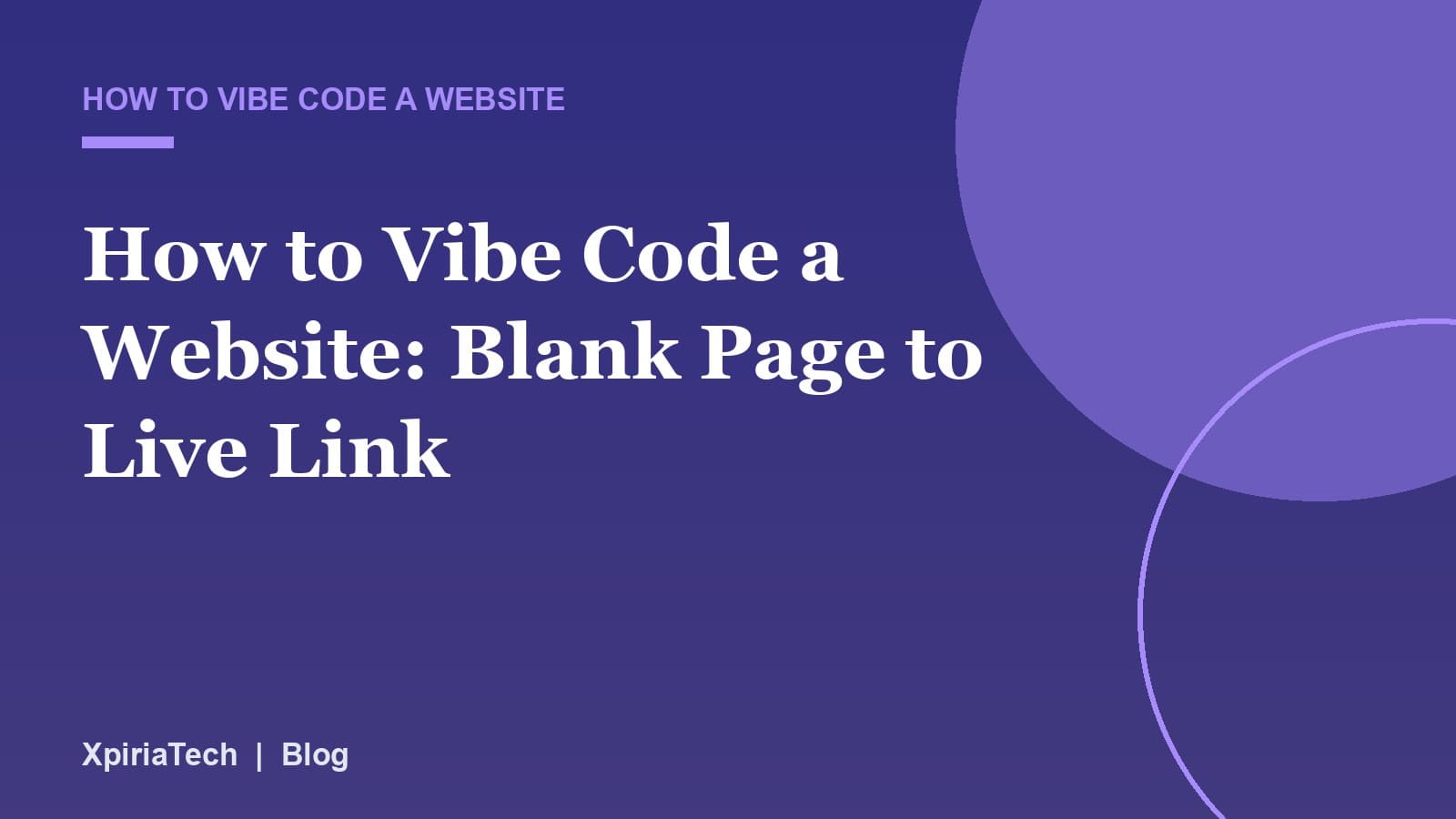 Cover graphic for the article: How to Vibe Code a Website: Blank Page to Live Link